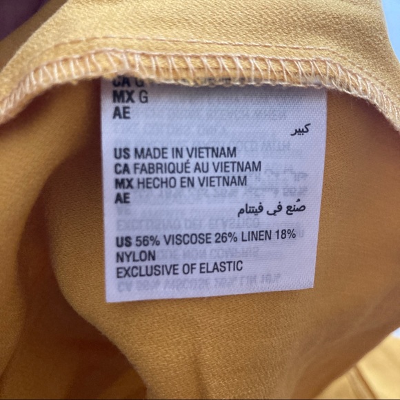 Midi Tiered Mustard Sundress NWOT Large - Picture 9 of 10